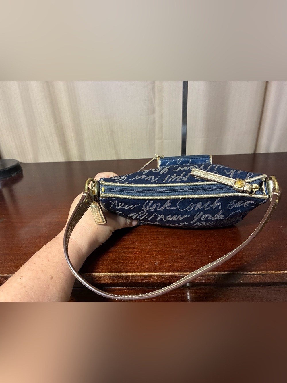 Coach Poppy New York Script Mini Bag and Wristlet - Picture 5 of 10